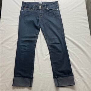 Hudson Jeans - Ginny Crop Straight w/Cuff- Dark Blue